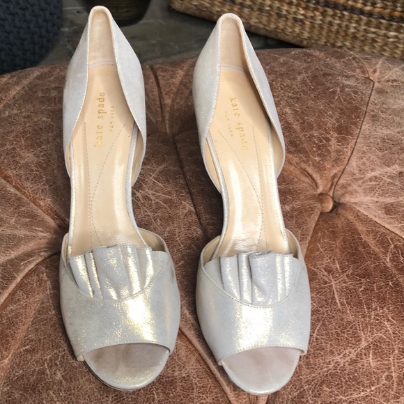 Kate Spade silver sparkle heels - Picture 1 of 6